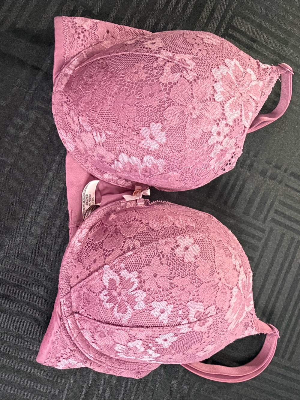 Victoria's Secret Floral Lace Underwire Bra - Dusty Rose